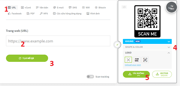 tạo qr code miễn phí